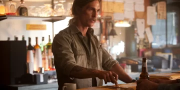 Matthew McConaughey as Rust Cohle in True Detective Season 1.Lacey Terrell—HBO