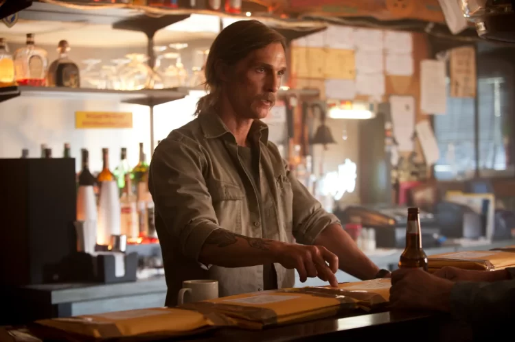 Matthew McConaughey as Rust Cohle in True Detective Season 1.Lacey Terrell—HBO