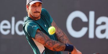 Felipe Meligeni durante partida contra Victor Braga (Crédito: Fotojump)