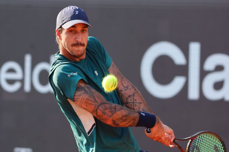 Felipe Meligeni durante partida contra Victor Braga (Crédito: Fotojump)
