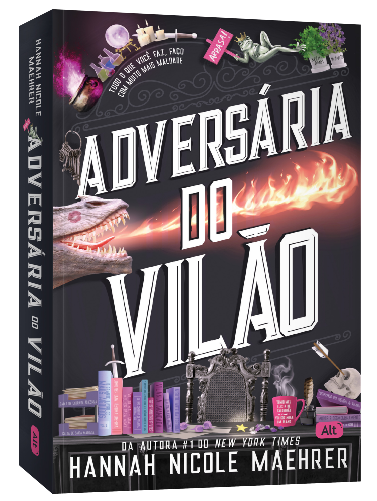 Capa do livro Adversária do Vilão, de Hannah Nicole Maehrer