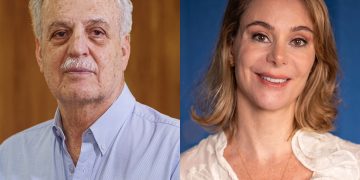 Montagem com retratos de Carlos Afonso Nobre e Priscila Cruz, homenageados pelo CIEE em 2026