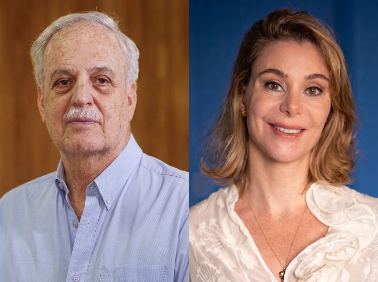 Montagem com retratos de Carlos Afonso Nobre e Priscila Cruz, homenageados pelo CIEE em 2026