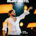 Cartaz de Inconfundível Tour com Gustavo Mioto no palco, de camisa branca e microfone na mão