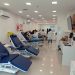 Sala de coleta do GSH Banco de Sangue de Brasília preparada para receber doadores