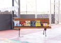 Livros infantojuvenis expostos em um banco de madeira durante atividade da Flipiri.