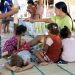 Crianças participam de mediação de leitura em Menino Deus, Portel, no Pará