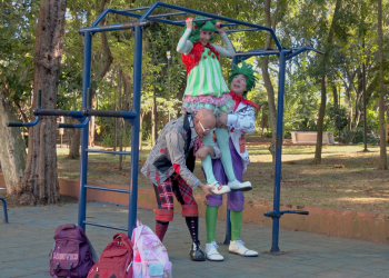 Personagens do Quintal da Cultura durante a nova fase Quintal no Interior