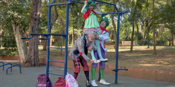 Personagens do Quintal da Cultura durante a nova fase Quintal no Interior